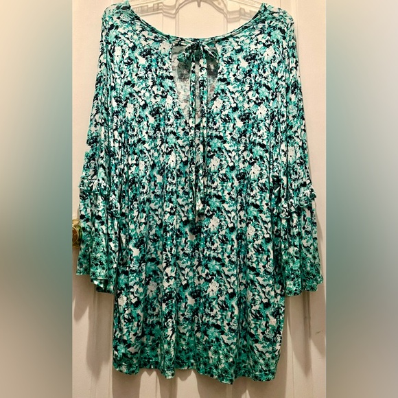 NEW Women’s 3/4 Bell Sleeves Blouse Tunic Top Sz 3X Tie Back Boho NWT - Picture 8 of 15